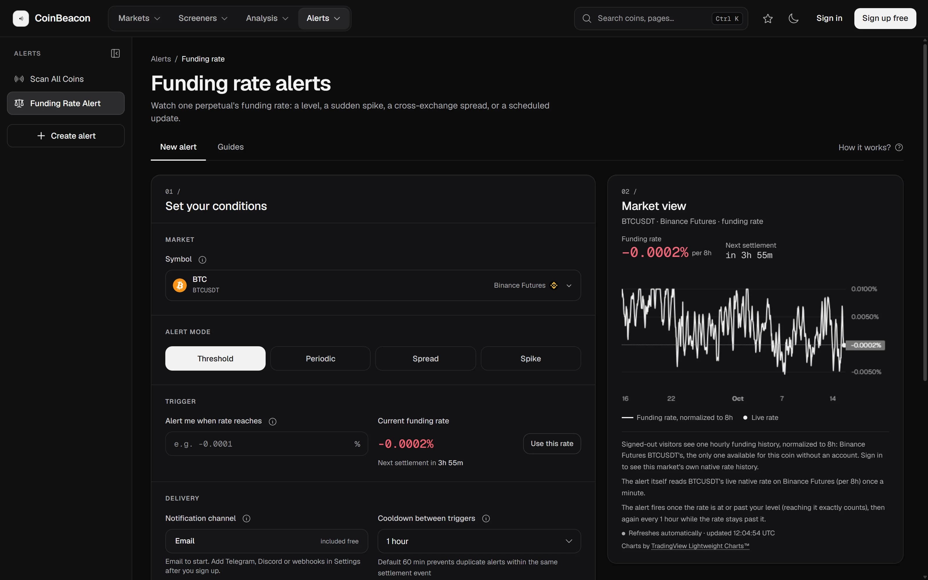 Funding Rate Flip Alerts on Telegram · CoinBeacon